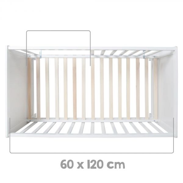 Lit cododo 60 x 120 cm sommier inclus blanc