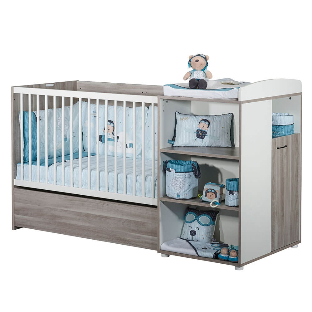 Sauthon Meubles Lit Combine Evolutif 60x1 Vintage Silex Made In Bebe