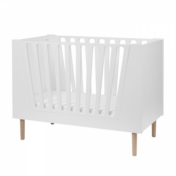 Lit de bébé évolutif 60 x 120 cm Blanc