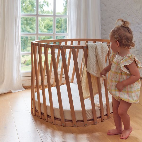 Lit bébé évolutif en bois Lugo 90 x 70 cm avec matelas