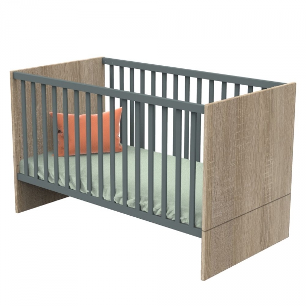 Lit évolutif bébé Little Big Bed 70x140 cm Nova Gris volcan