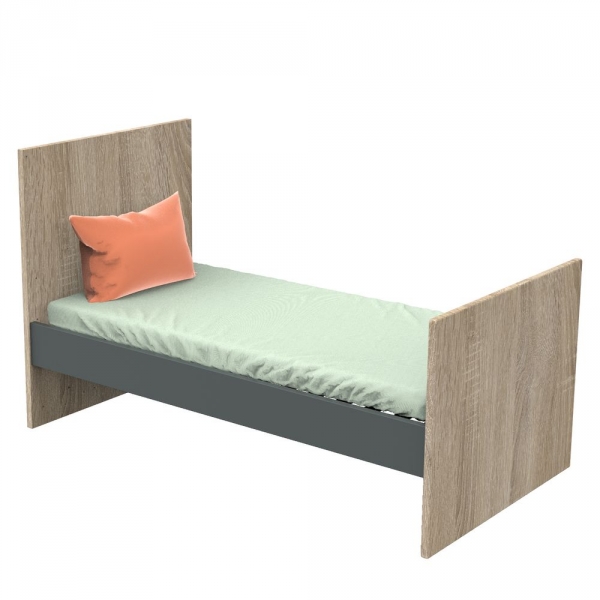 Lit évolutif bébé Little Big Bed 70x140 cm Nova Gris volcan