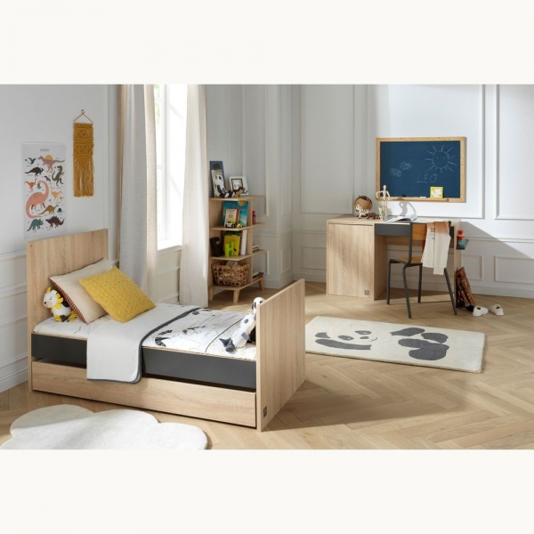 Lit évolutif bébé Little Big Bed 70x140 cm Nova Gris volcan