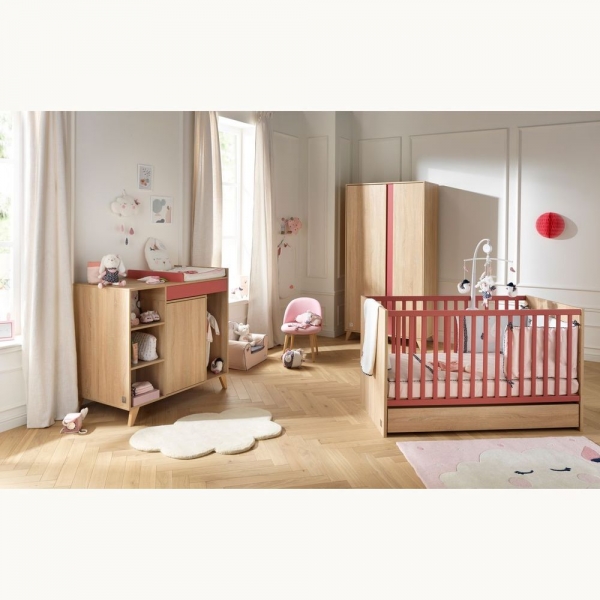 Lit évolutif bébé Little Big Bed 70x140 cm Nova Rose canyon