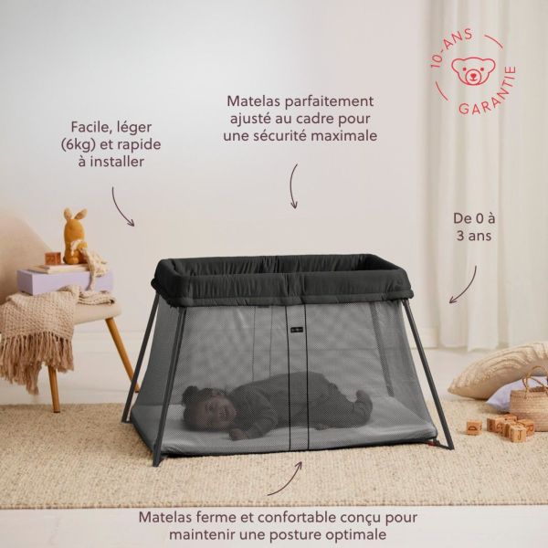 Lit parapluie Light Noir