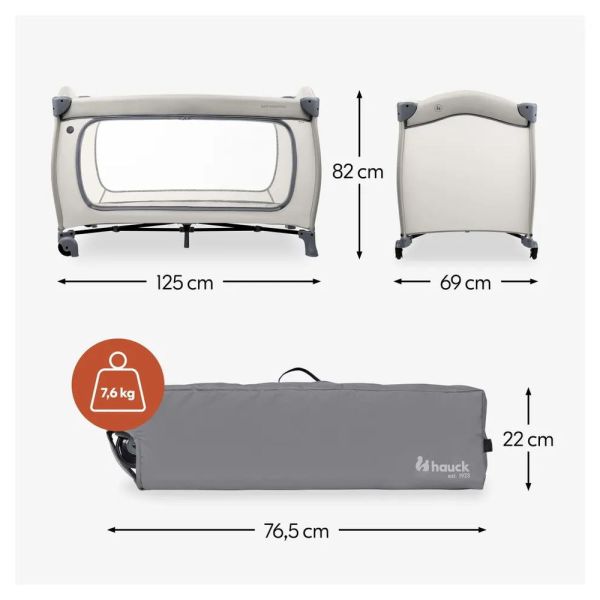 Lit parapluie Sleep Easyfold Dark Grey