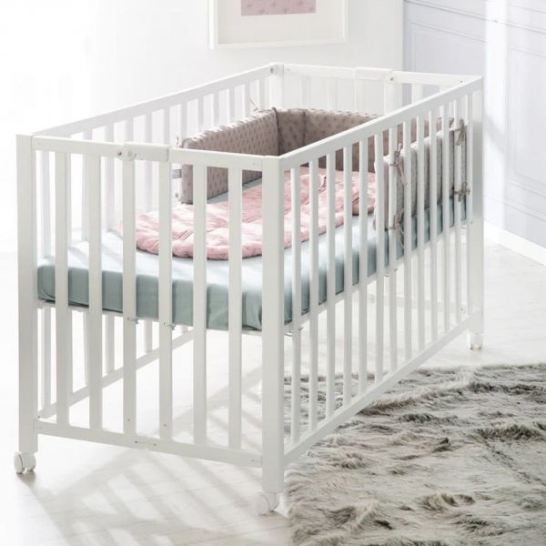 Lit pliant enfant Fold Up 60x120 cm bois blanc