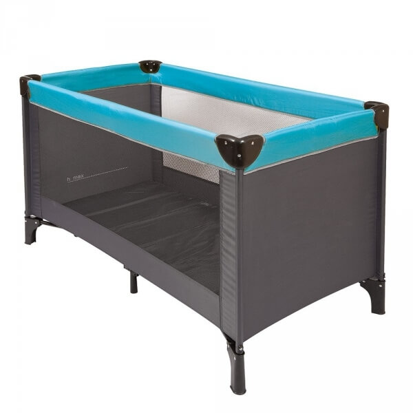 Lit pliant gris-turquoise
