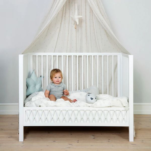 Lit bébé Harlequin Blanc