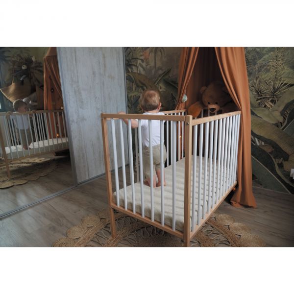 Lit en bois 70x140 cm Rémi Vernis naturel