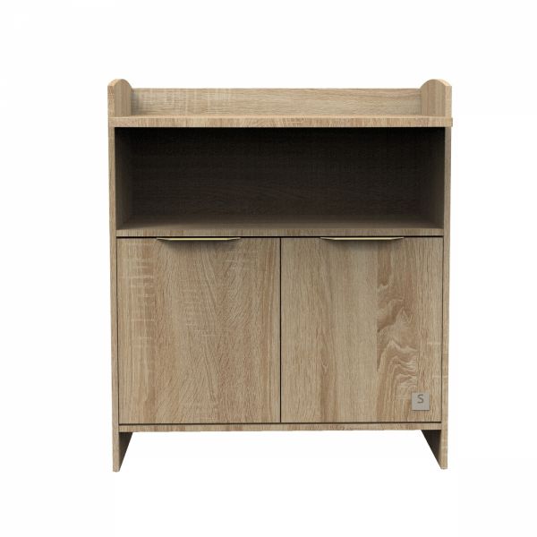 Chambre bébé trio lit little big bed 70x140cm + commode+ armoire Azur