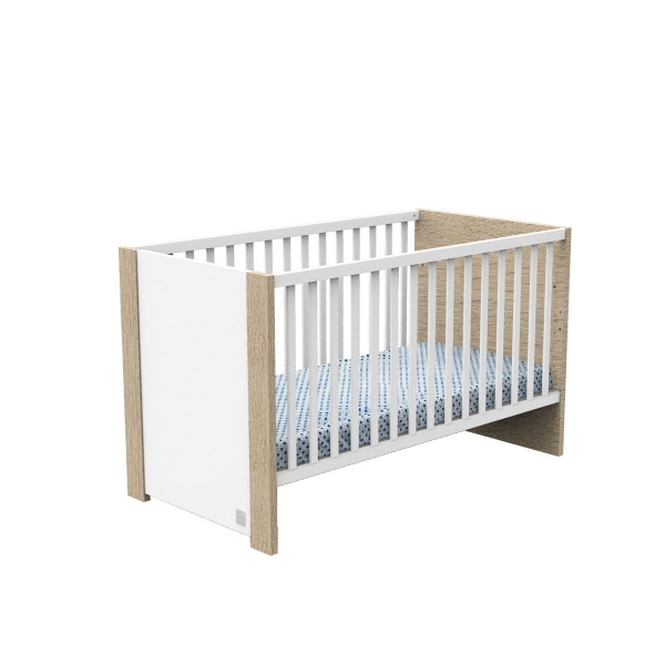Lit évolutif bébé Little Big Bed 70x140 cm Antonin Bois et blanc