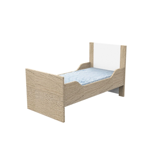 Lit évolutif bébé Little Big Bed 70x140 cm Antonin Bois et blanc