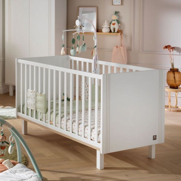 Lit évolutif bébé Little Big Bed 70x140 cm Eleonore blanc