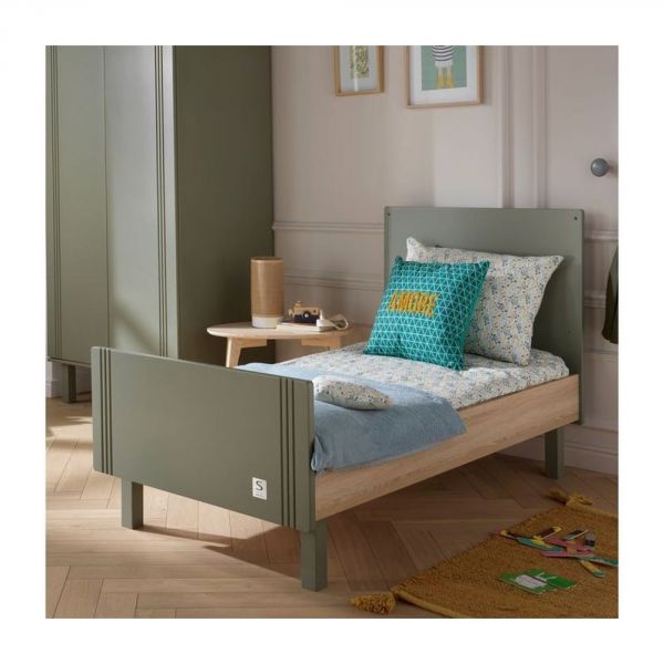 Lit évolutif bébé Little Big Bed 70x140 cm Eleonore Kaki