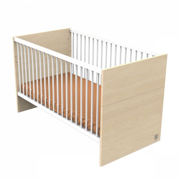 Chambre bébé duo lit little big bed 70x140cm + commode Nature