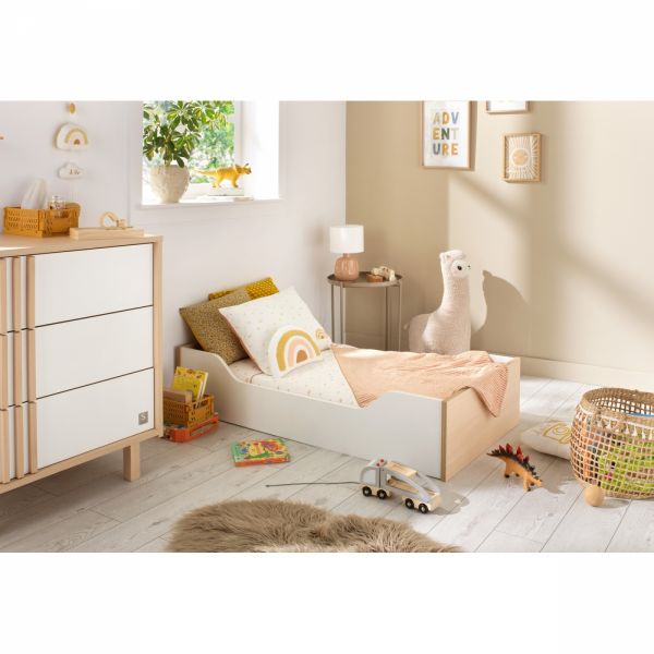 Chambre bébé duo lit little big bed 70x140cm + commode Nature