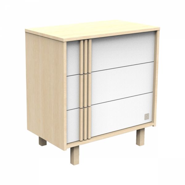 Chambre bébé duo lit little big bed 70x140cm + commode Nature