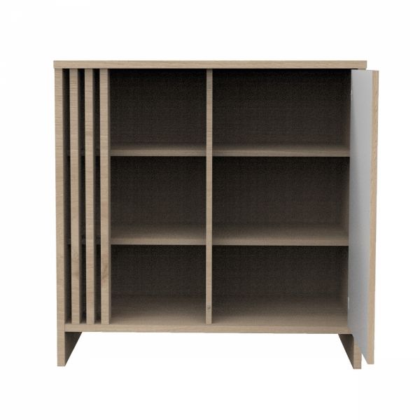 Chambre bébé duo lit 70x140cm + commode blanche Tokyo + Plan à langer offert