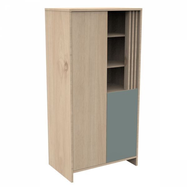 Chambre bébé trio lit little big bed 70x140cm + commode + armoire sauge Tokyo