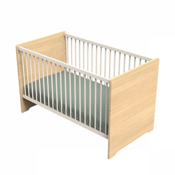 Chambre bébé duo lit 70x140cm + commode Vanille + Plan à langer offert