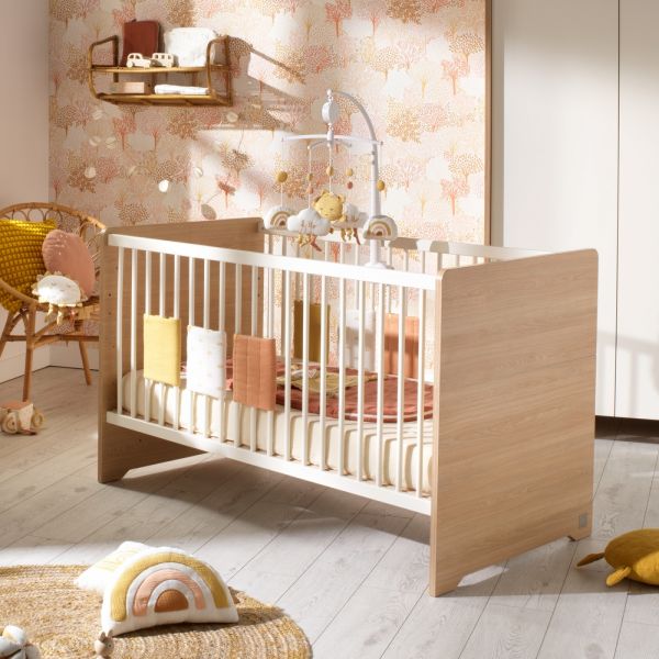 Chambre bébé duo lit 70x140cm + commode Vanille + Plan à langer offert