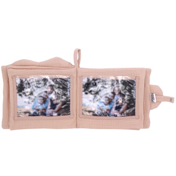 Livre album photos nuage gaze de coton biscuit