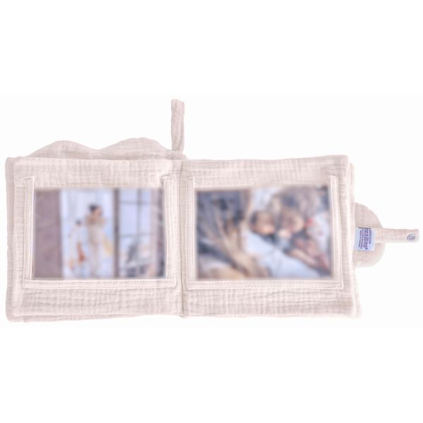 Livre album photos nuage gaze de coton ivoire