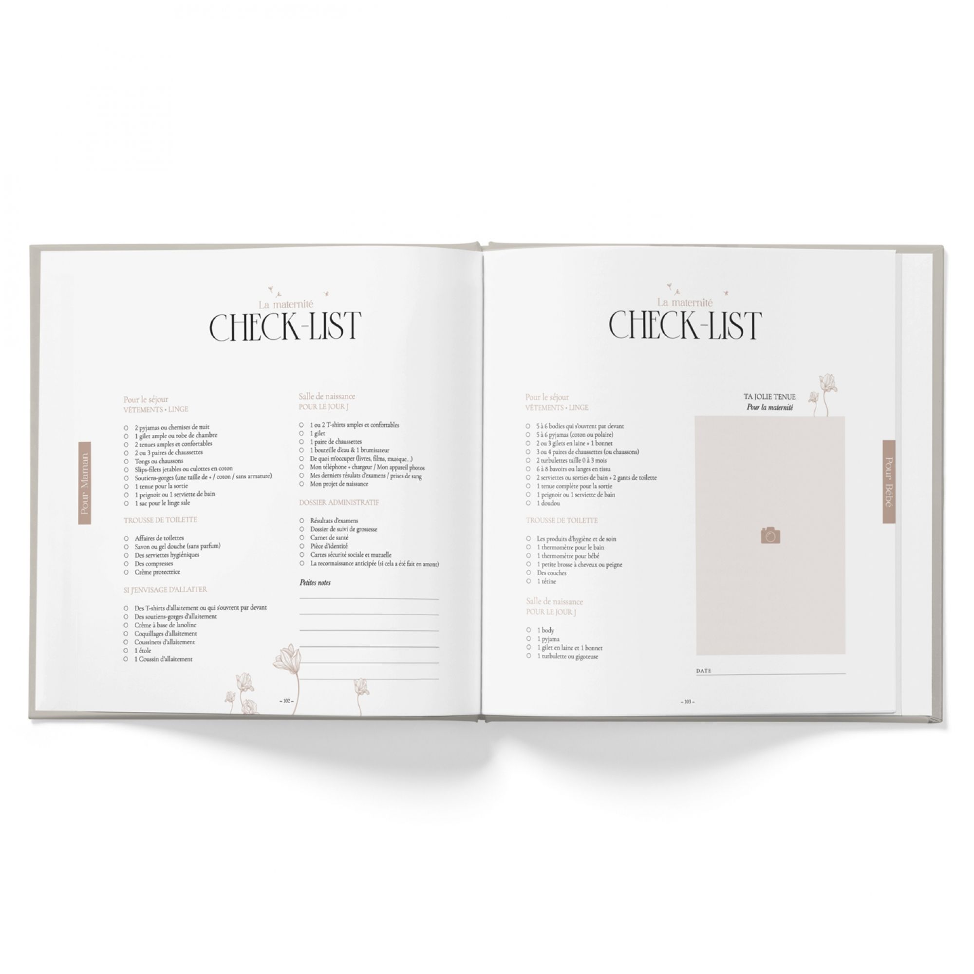 Album photo de grossesse : Conseils de design