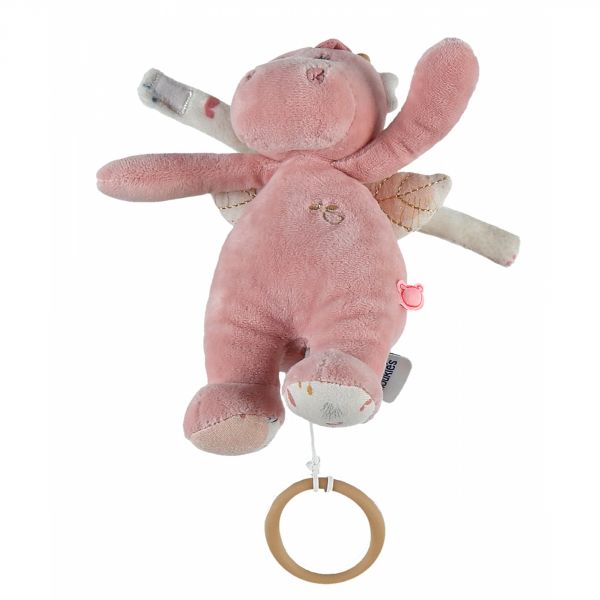 Mini peluche musicale Joy veloudoux rose