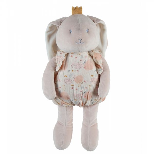 Peluche lapin Pili veloudoux beige 40 cm