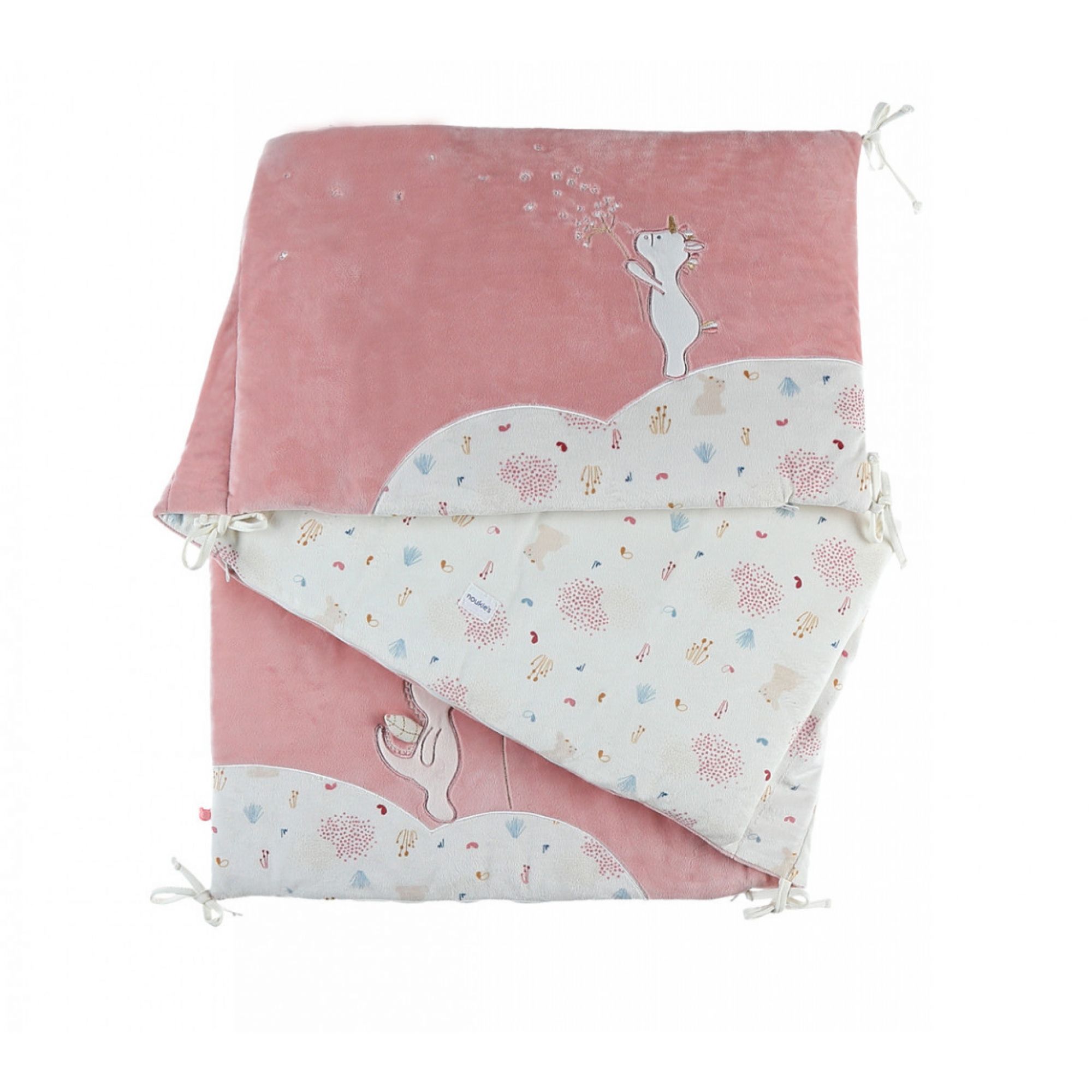 Noukie S Tour De Lit Veloudoux Joy Rose Made In Bebe