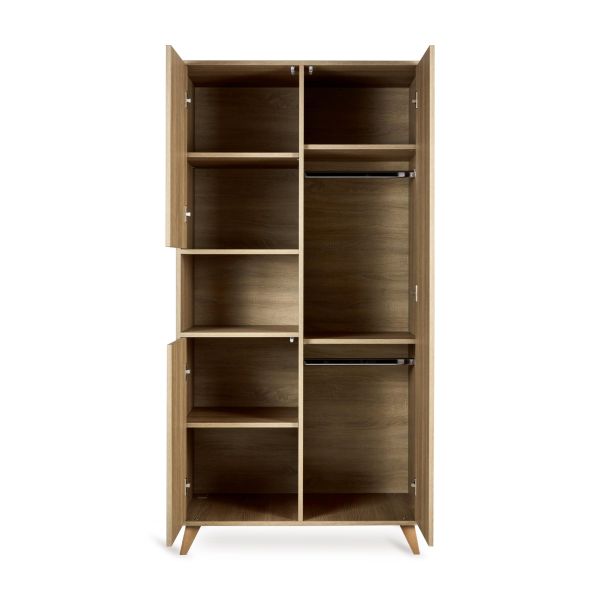 Armoire 3 portes 1 niche Loft Honey Ash