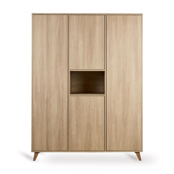 Armoire 4 portes 1 niche Loft Honey Ash