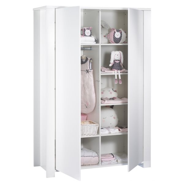 Armoire 2 portes Loft Blanc