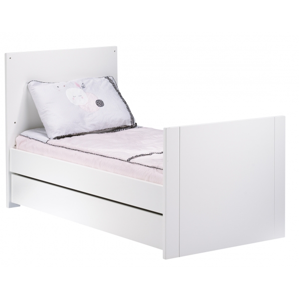 Tiroir de lit évolutif bébé Little Big Bed 70x140 cm Loft Blanc