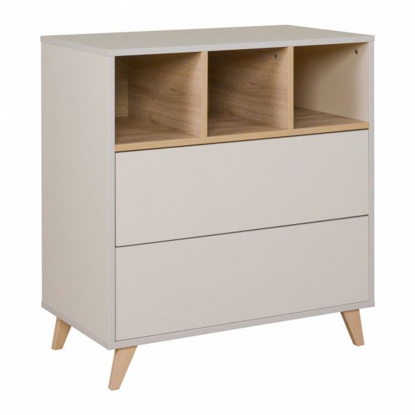 Commode 2 tiroirs 3 niches Loft Clay