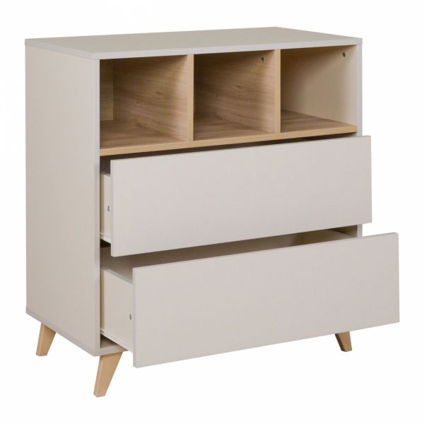 Commode 2 tiroirs 3 niches Loft Clay