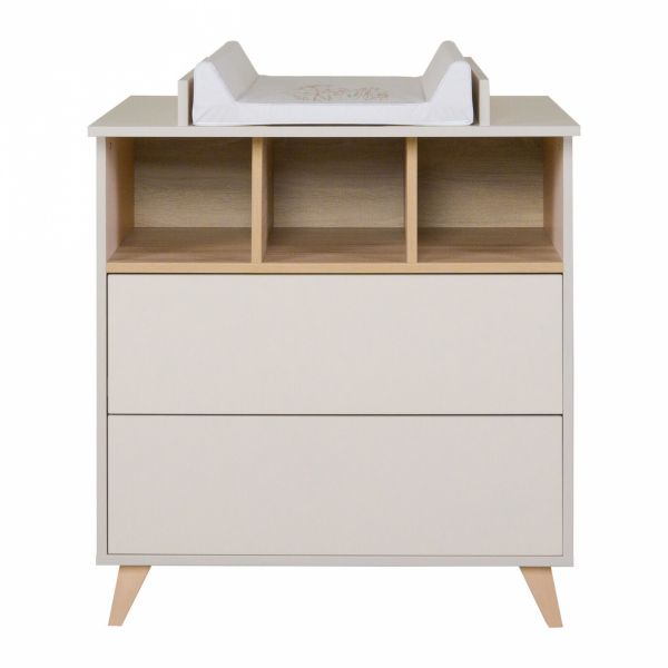 Commode 2 tiroirs 3 niches Loft Clay