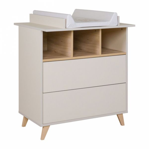 Commode 2 tiroirs 3 niches Loft Clay