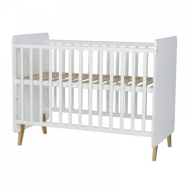 Lit bébé 60x120 cm évolutif en lit junior Loft White