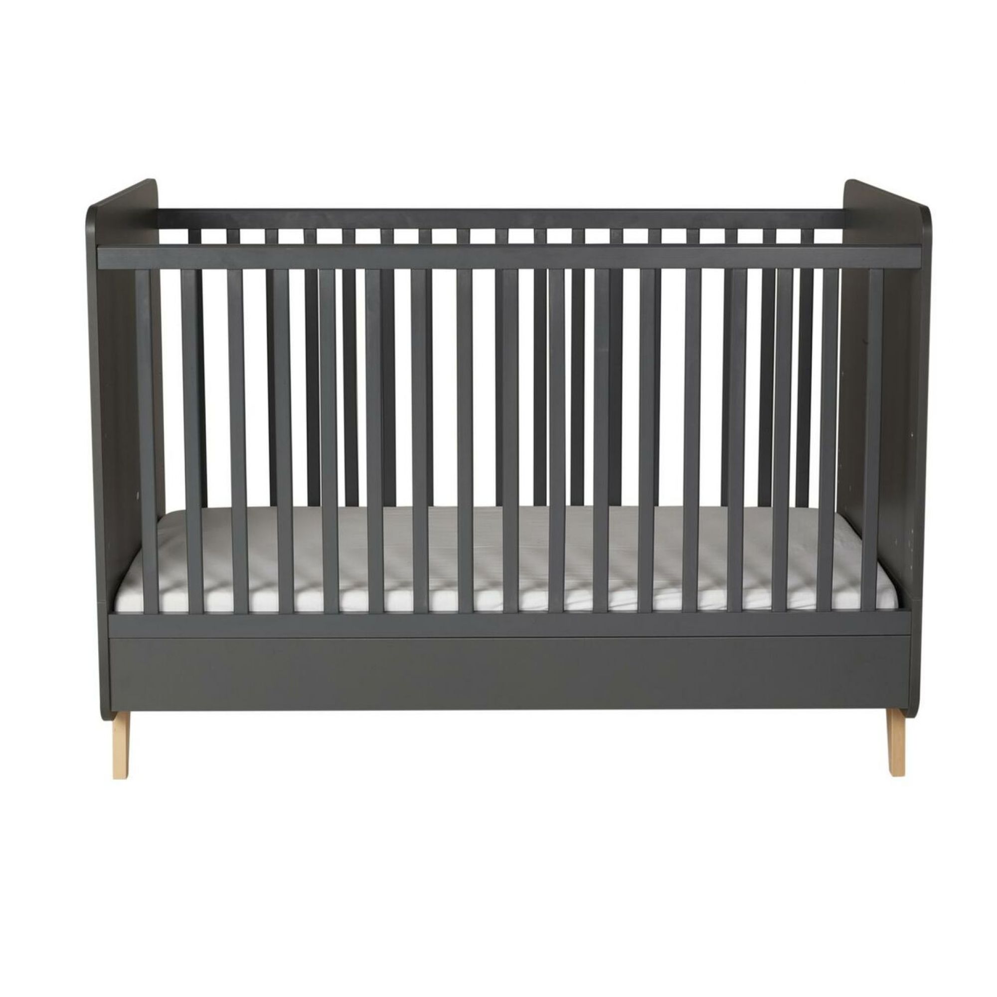 Quax Lit Bebe 70x140 Cm Evolutif En Lit Enfant Loft Anthracite Made In Bebe