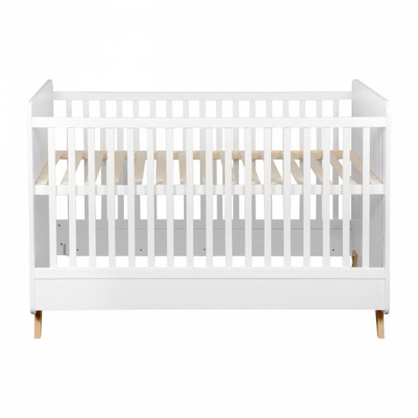 Lit bébé 70x140 cm évolutif en lit enfant Loft White