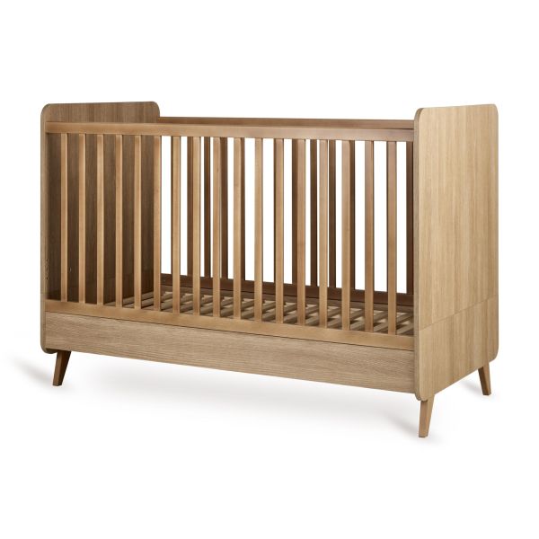 Lit bébé 70x140 cm évolutif en lit enfant Loft Honey Ash