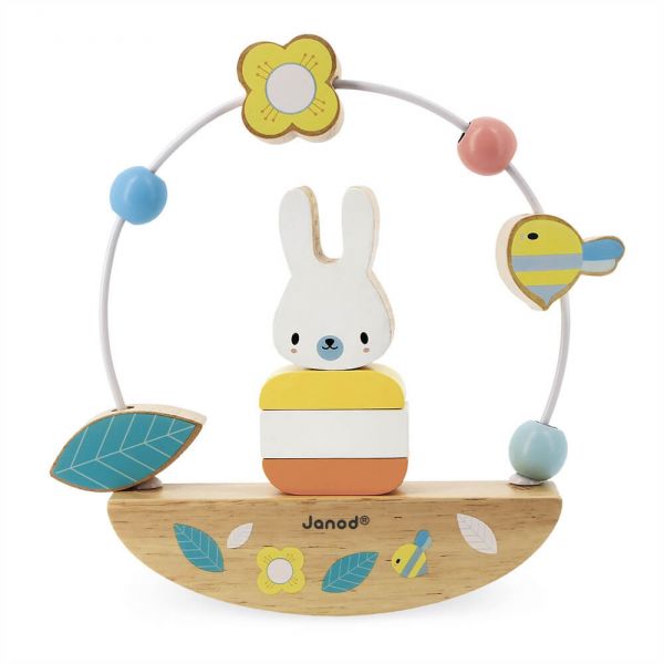 Jouet d'éveil Looping Basculo lapin Pure