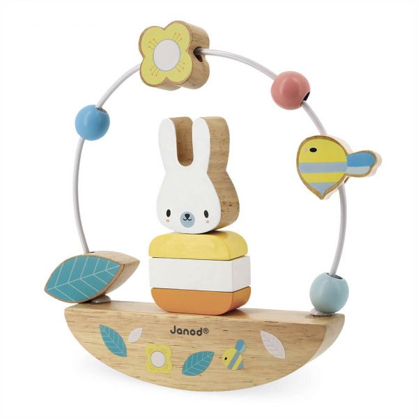 Jouet d'éveil Looping Basculo lapin Pure