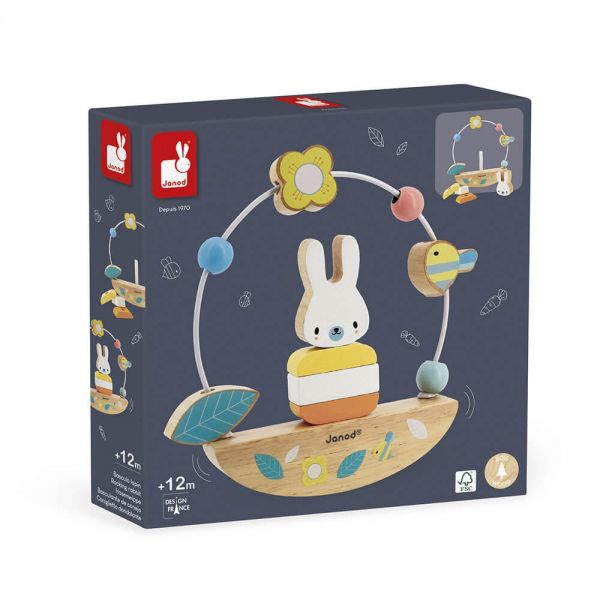 Jouet d'éveil Looping Basculo lapin Pure