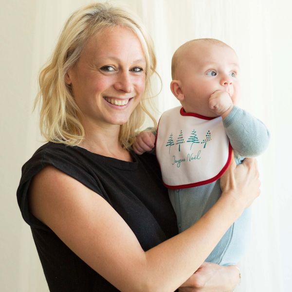 Lot de 2 bavoirs 1er âge Noël