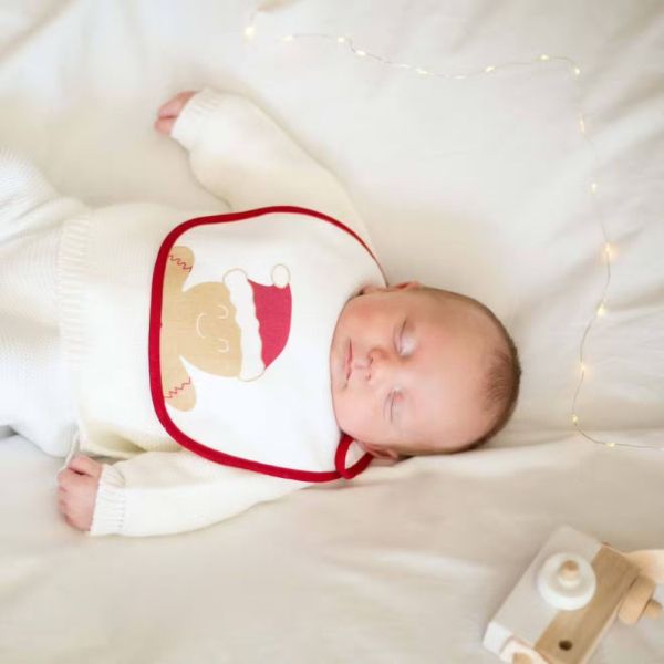 Lot de 2 bavoirs naissance Noël
