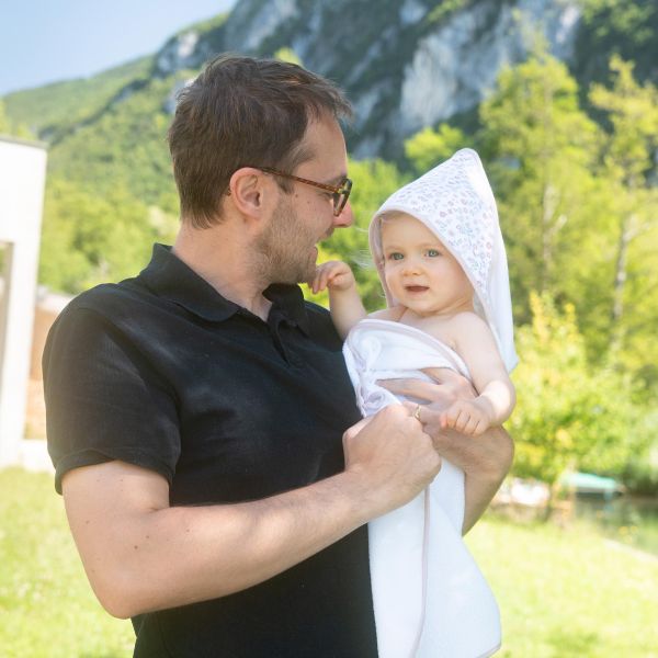 Lot de 2 capes de bain avec capuche